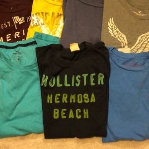 Mens AEO/Hollister T-Shirt BUNDLE ..Super SOFT XS